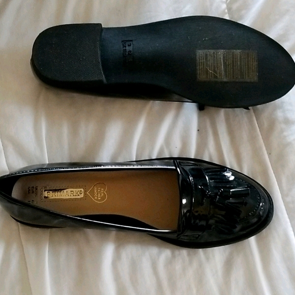 Primark Shoes - Black Patent Loafers Size 11